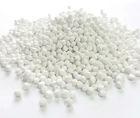 White super-dispersed TiO2 masterbatch pellets, non-toxic and eco-compliant